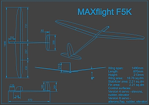MF5K 1.5 Meter Electric Sailplane