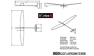 Vortex 5 DLG F3K 2 Servo Wing