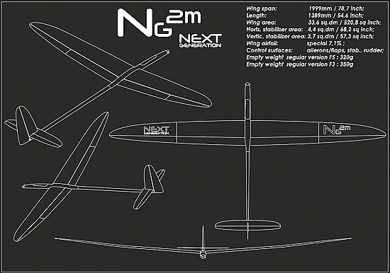 NG2M 2-Meter Elec Sailplane